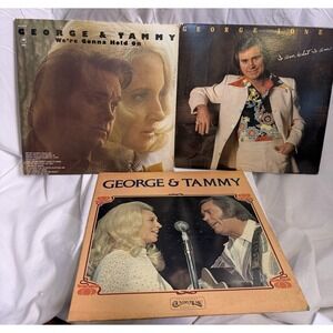 VTG George Jones Tammy Wynette LP Lot Of 3 George & Tammy I Am What I Am Hold On